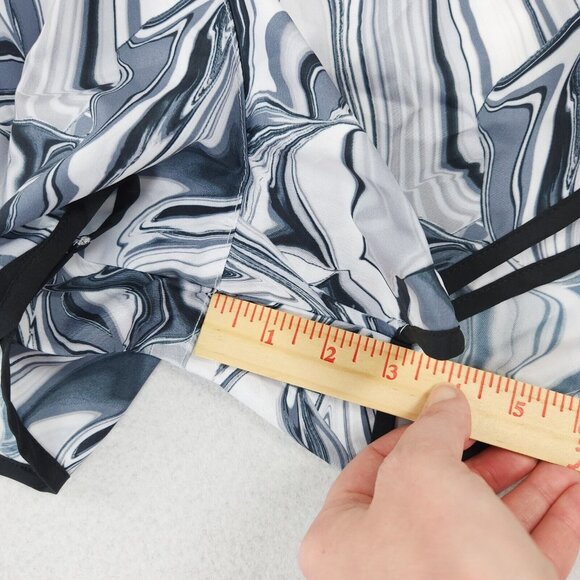 Calvin Klein Shorts Womens Small Black White Marble Brief Lined Athletic NEW - Picture 6 of 11